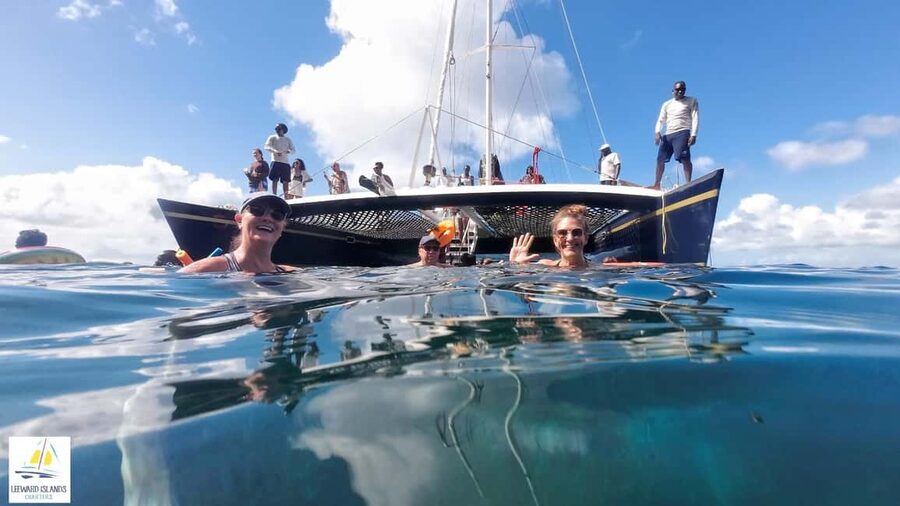 Basseterre: St Kitts 4-hour Catamaran Snorkel Cruise & Lunch - The first hour along St. Kitts’ Southeast Peninsula
