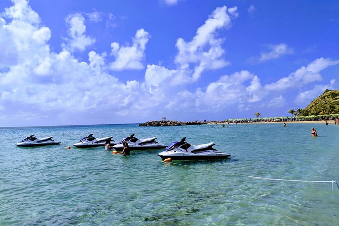 JetSki Snorkel Adventure - Finishing with sand, drinks, and Nevis views