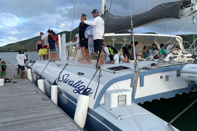 Leisure Full Day Catamaran (Blue, Aqua or LIC) - Sailing the St. Kitts coast