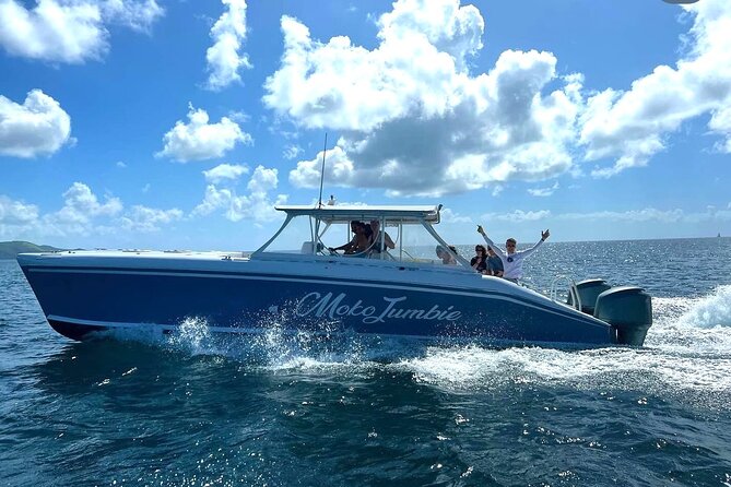 Private Power Catamaran Adventure in Saint Kitts and Nevis - The boat ride between St. Kitts and Nevis