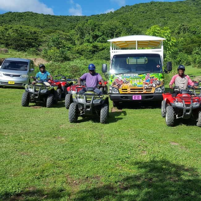 St. Kitts: Jungle Bikes ATV and Beach Guided Tour - Pickup in Basseterre and the ride to Wingfield