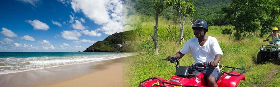 St Kitts: Jungle Bikes Off-Road Buggy & Beach Tour - Riding old roads, wooded tracks, and muddy patches