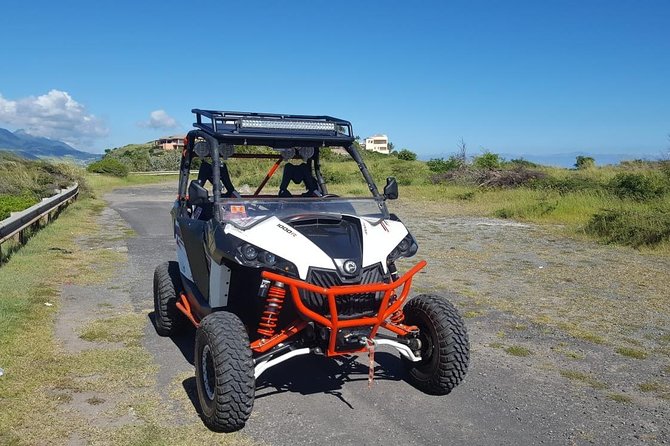 Sunny Blue Rentals in St Kitts for ATV and Dune Buggy Combo Tours - The ride starts on roads before reaching the rough stuff